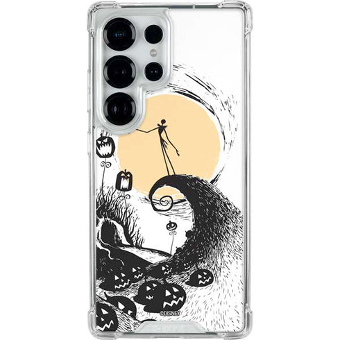 Disney The Nightmare Before Christmas Jack on Spiral Hill Art Galaxy S25 Ultra Clear Case
